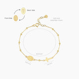 St. Hildegard Catholic Medal Bracelet | 14K Solid Gold