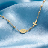 St. Hildegard Catholic Medal Bracelet | 14K Solid Gold