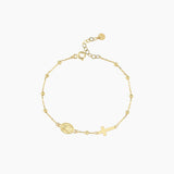 St. Bridget Catholic Medal Bracelet | 14K Solid Gold