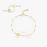 St. Bridget Catholic Medal Bracelet | 14K Solid Gold