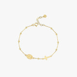 St. Therese Catholic Medal Bracelet | 14K Solid Gold
