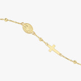 St. Therese Catholic Medal Bracelet | 14K Solid Gold