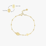St. Therese Catholic Medal Bracelet | 14K Solid Gold