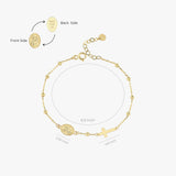 St. Monica Catholic Medal Bracelet | 14K Solid Gold
