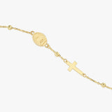 St. Monica Catholic Medal Bracelet | 14K Solid Gold