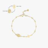 St. Monica Catholic Medal Bracelet | 14K Solid Gold