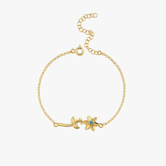 December Birth Flower Bracelet | 18K Gold Vermeil