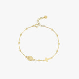 St. Catherine Catholic Medal Bracelet | 14K Solid Gold