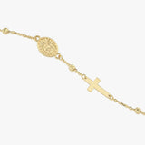 St. Catherine Catholic Medal Bracelet | 14K Solid Gold
