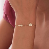 St. Joan of Arc Catholic Medal Bracelet | 14K Solid Gold