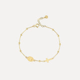 St. Joan of Arc Catholic Medal Bracelet | 14K Solid Gold