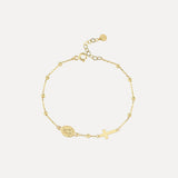 St. Joan of Arc Catholic Medal Bracelet | 14K Solid Gold