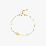 St. Cecilia Catholic Medal Bracelet | 14K Solid Gold