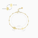 St. Cecilia Catholic Medal Bracelet | 14K Solid Gold