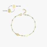 St. Cecilia Catholic Medal Bracelet | 14K Solid Gold