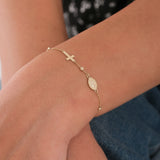 St. Elizabeth Catholic Medal Bracelet | 14K Solid Gold