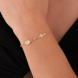 St. Elizabeth Catholic Medal Bracelet | 14K Solid Gold