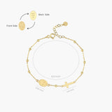 St. Elizabeth Catholic Medal Bracelet | 14K Solid Gold