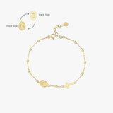 St. Elizabeth Catholic Medal Bracelet | 14K Solid Gold