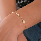 St. Maria Goretti Catholic Medal Bracelet | 14K Solid Gold