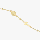 St. Maria Goretti Catholic Medal Bracelet | 14K Solid Gold