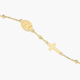 St. Maria Goretti Catholic Medal Bracelet | 14K Solid Gold