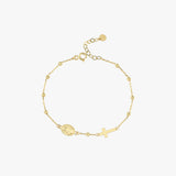 St. Clare Catholic Medal Bracelet | 14K Solid Gold