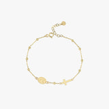 St. Clare Catholic Medal Bracelet | 14K Solid Gold
