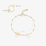 St. Clare Catholic Medal Bracelet | 14K Solid Gold