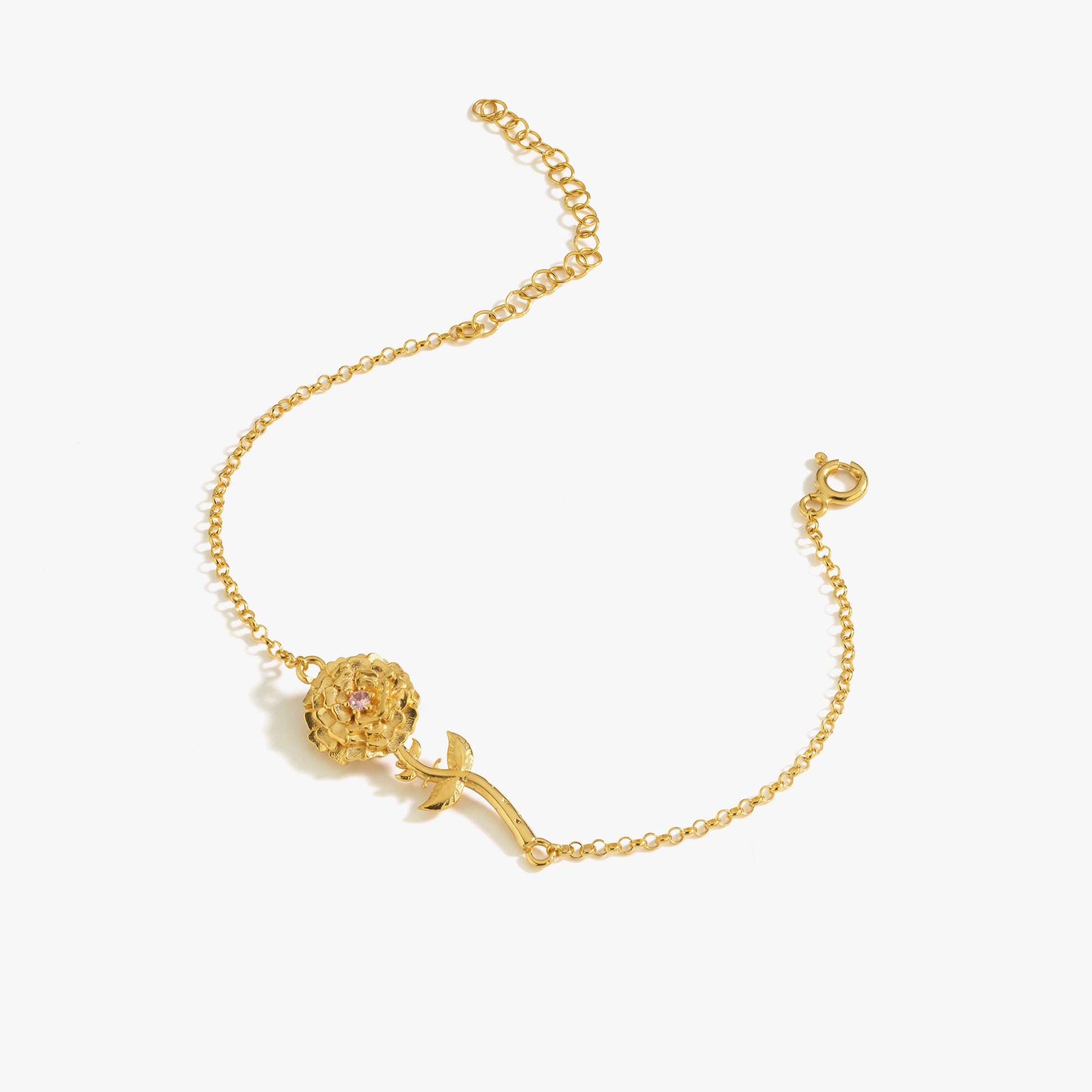October Birth Flower Bracelet | 18K Gold Vermeil