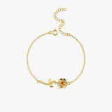 January Birth Flower Bracelet | 18K Gold Vermeil
