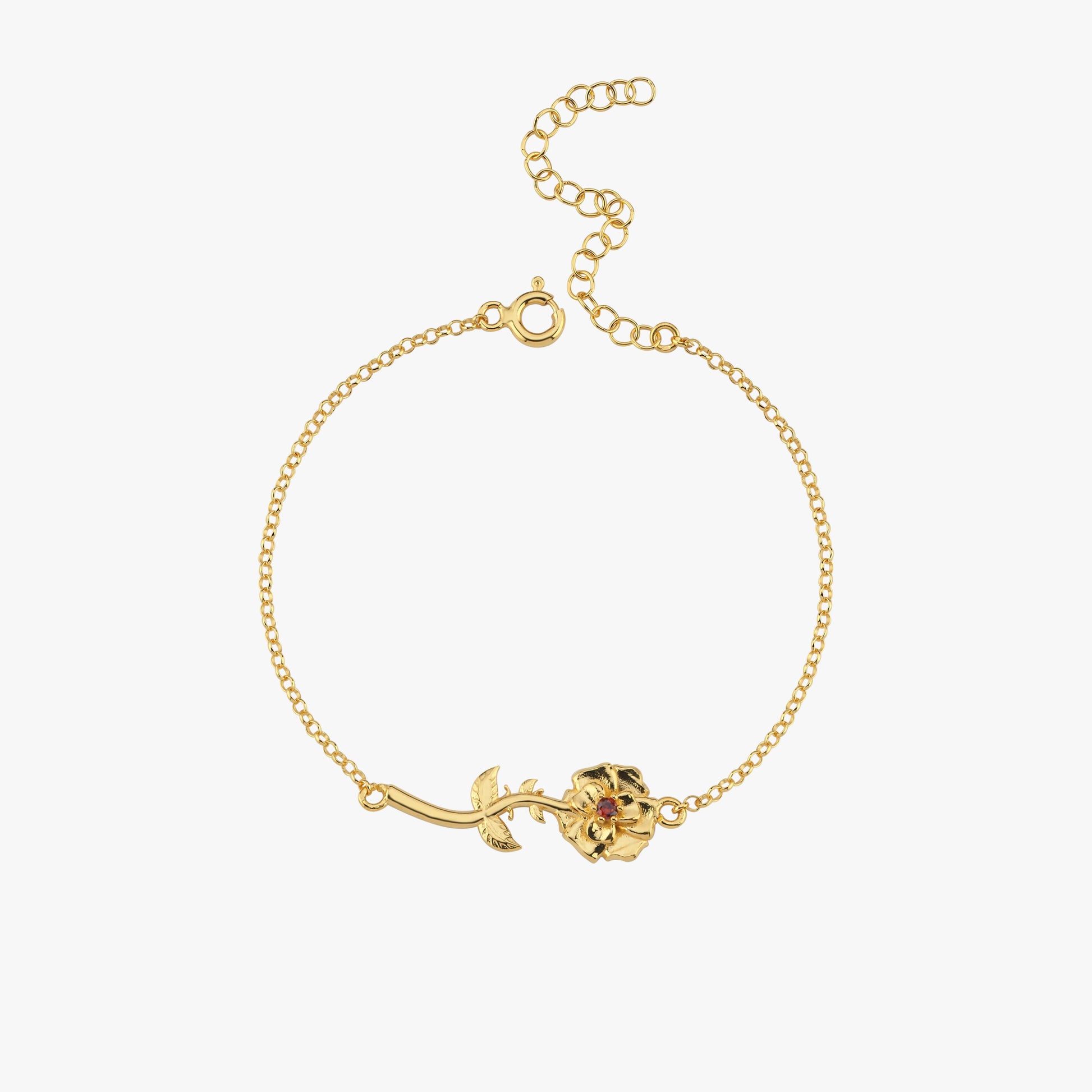 January Birth Flower Bracelet | 18K Gold Vermeil