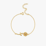 April Birth Flower Bracelet | 18K Gold Vermeil