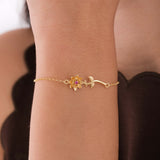 July Birth Flower Bracelet | 18K Gold Vermeil