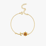 July Birth Flower Bracelet | 18K Gold Vermeil