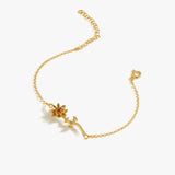 July Birth Flower Bracelet | 18K Gold Vermeil