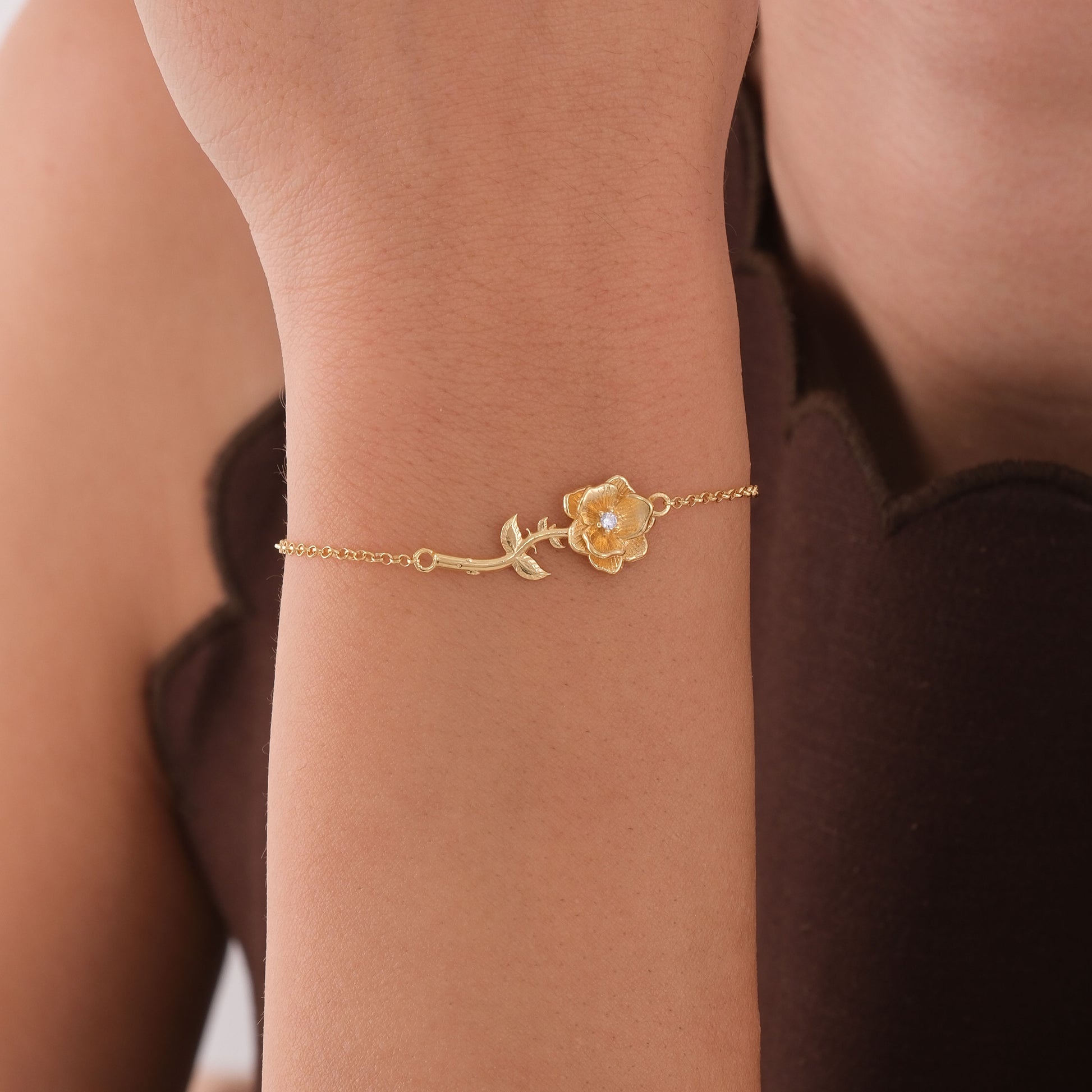 August Birth Flower Bracelet | 18K Gold Vermeil