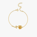 August Birth Flower Bracelet | 18K Gold Vermeil