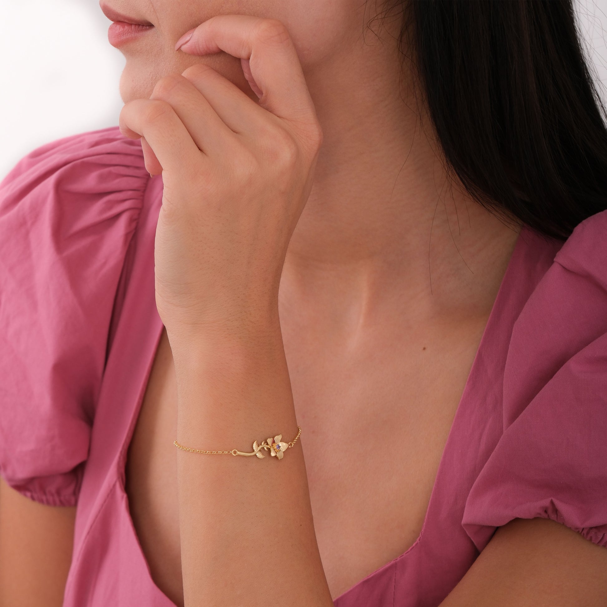 September Birth Flower Bracelet | 18K Gold Vermeil