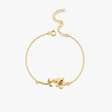 February Birth Flower Bracelet | 18K Gold Vermeil