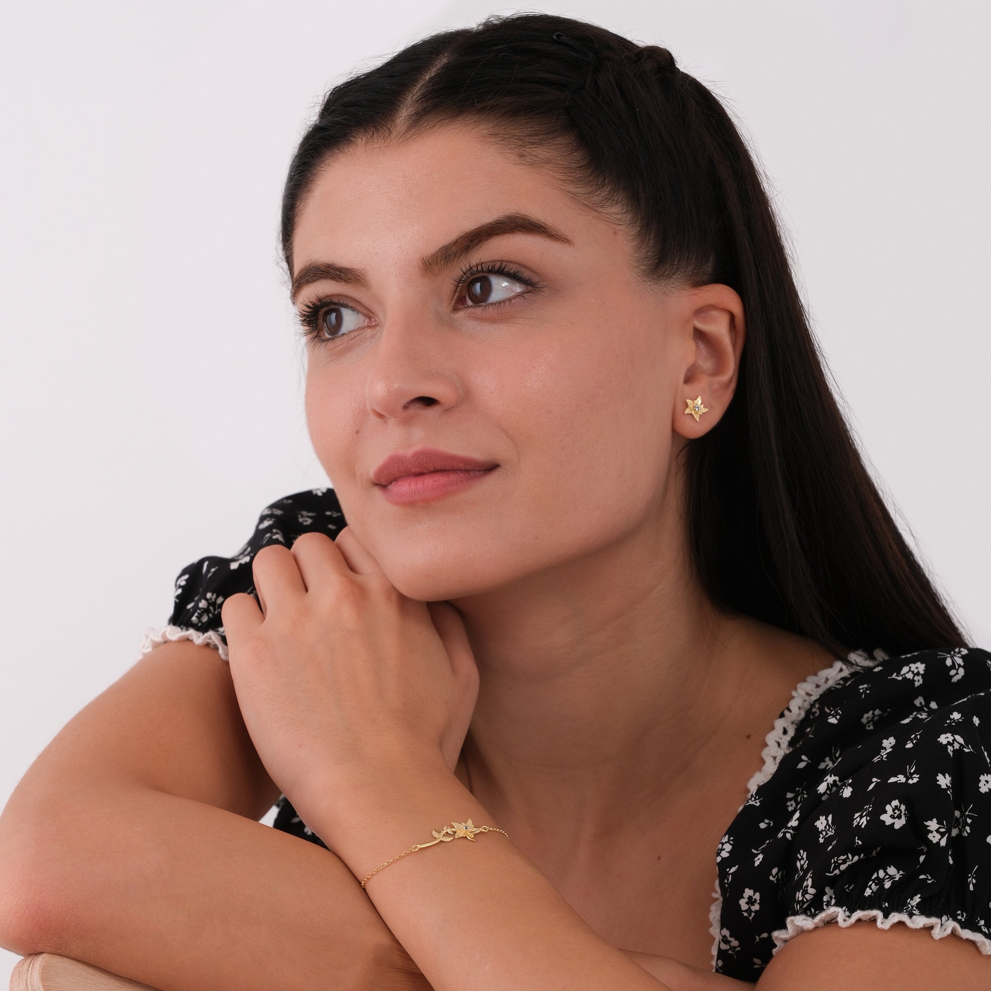 March Birth Flower Bracelet | 18K Gold Vermeil