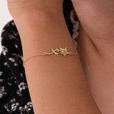 March Birth Flower Bracelet | 18K Gold Vermeil