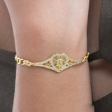 Quinceanera Heart Bracelet