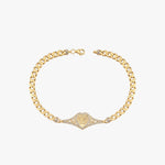 Quinceanera Heart Bracelet