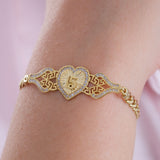 Quinceanera Winged Heart Bracelet