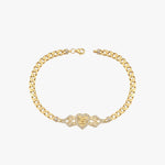 Quinceanera Winged Heart Bracelet