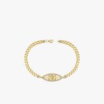 Quinceanera Sideways Cross Bracelet