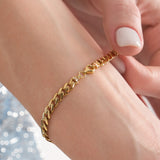 Pavé Cross Cuban Link Bracelet