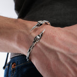 Twisted Skull Bangle | 925 Sterling Silver
