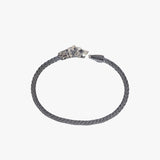 Wolf Head Bracelet with Ornate Clasp | 925 Sterling Silver